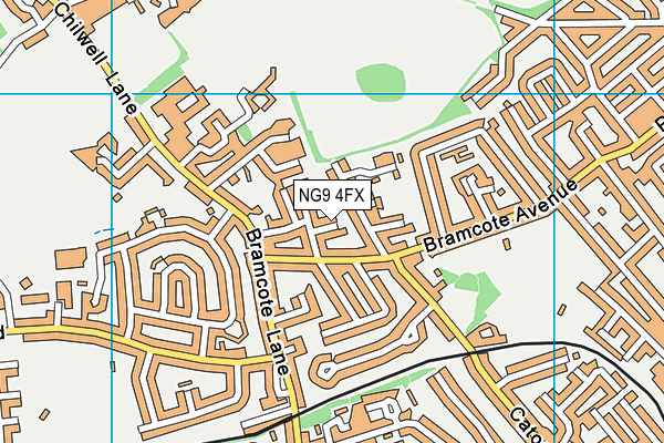 NG9 4FX map - OS VectorMap District (Ordnance Survey)