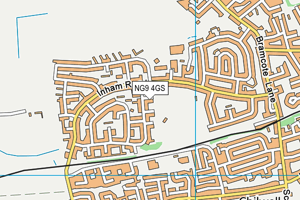 NG9 4GS map - OS VectorMap District (Ordnance Survey)