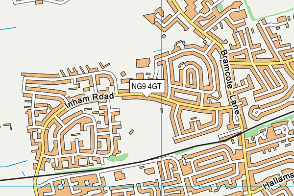 NG9 4GT map - OS VectorMap District (Ordnance Survey)