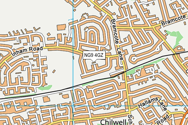NG9 4GZ map - OS VectorMap District (Ordnance Survey)