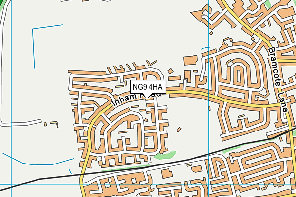 NG9 4HA map - OS VectorMap District (Ordnance Survey)