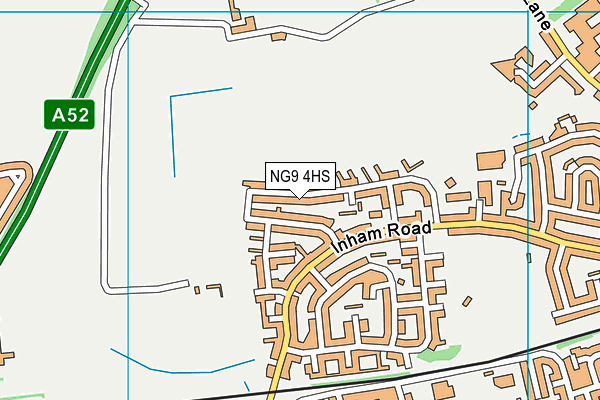 NG9 4HS map - OS VectorMap District (Ordnance Survey)