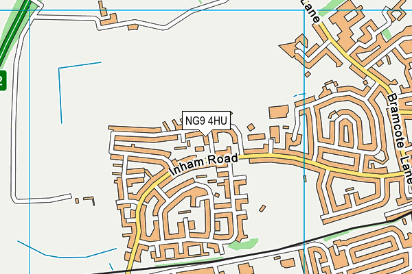 NG9 4HU map - OS VectorMap District (Ordnance Survey)