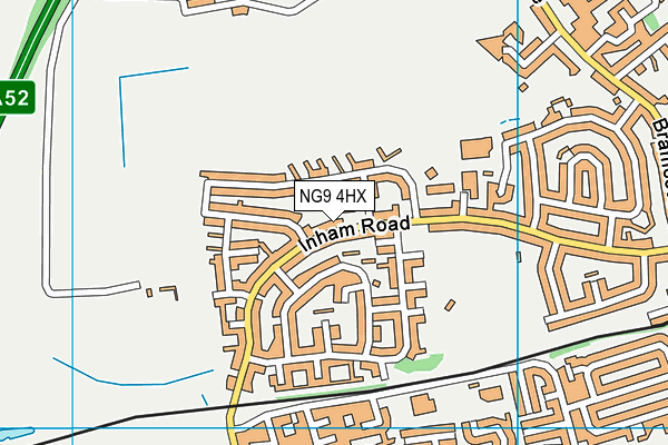 NG9 4HX map - OS VectorMap District (Ordnance Survey)
