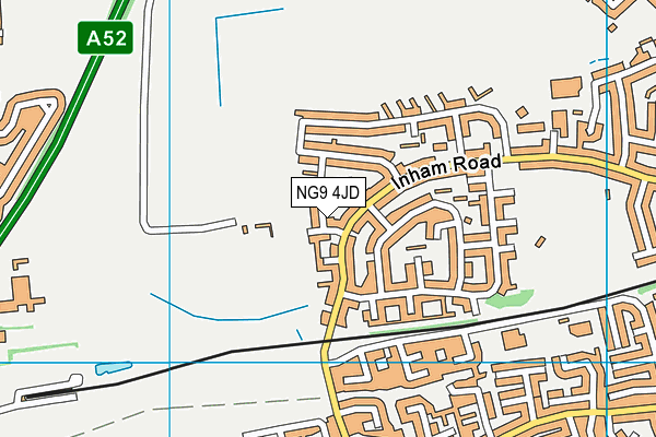 NG9 4JD map - OS VectorMap District (Ordnance Survey)