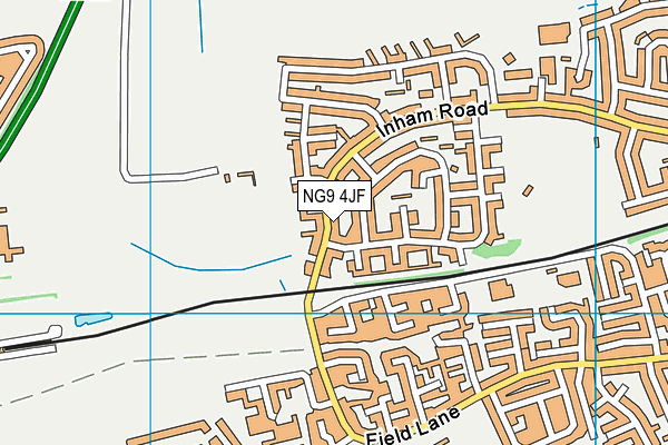 NG9 4JF map - OS VectorMap District (Ordnance Survey)