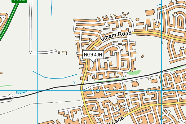 NG9 4JH map - OS VectorMap District (Ordnance Survey)