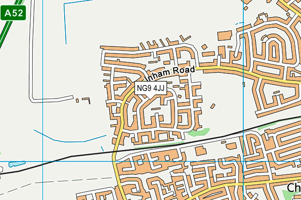 NG9 4JJ map - OS VectorMap District (Ordnance Survey)
