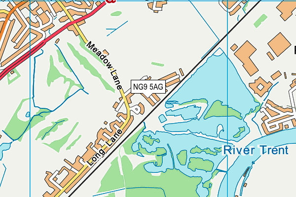NG9 5AG map - OS VectorMap District (Ordnance Survey)