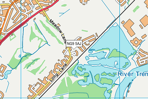 NG9 5AJ map - OS VectorMap District (Ordnance Survey)
