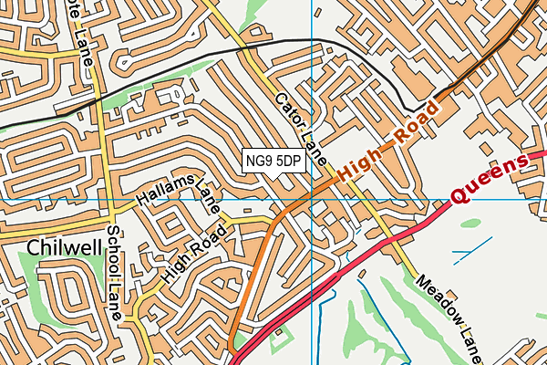 NG9 5DP map - OS VectorMap District (Ordnance Survey)
