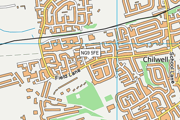 NG9 5FE map - OS VectorMap District (Ordnance Survey)