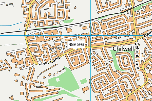 NG9 5FG map - OS VectorMap District (Ordnance Survey)