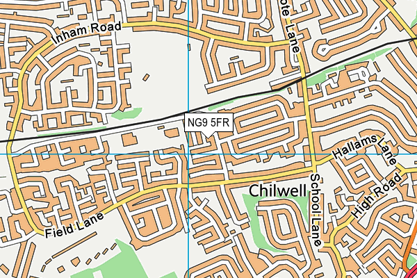 NG9 5FR map - OS VectorMap District (Ordnance Survey)