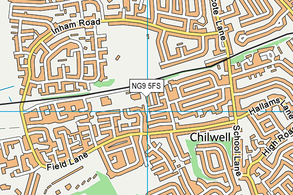 NG9 5FS map - OS VectorMap District (Ordnance Survey)
