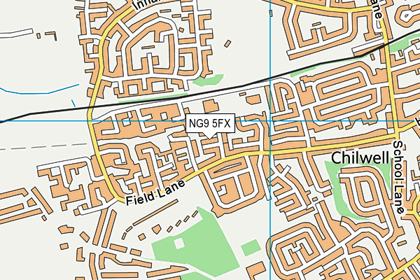 NG9 5FX map - OS VectorMap District (Ordnance Survey)
