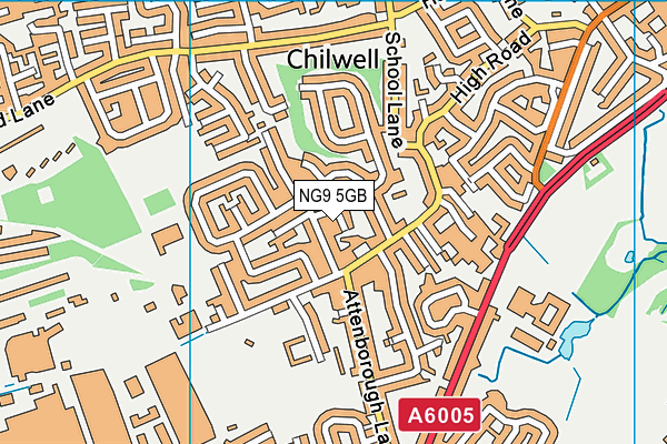 NG9 5GB map - OS VectorMap District (Ordnance Survey)