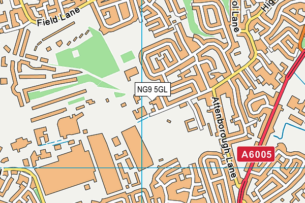 NG9 5GL map - OS VectorMap District (Ordnance Survey)