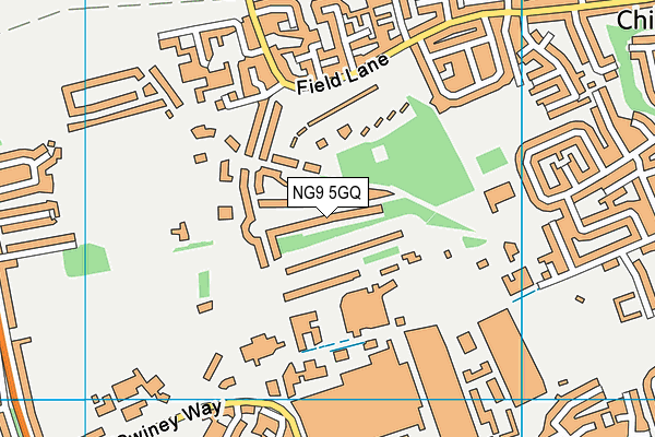 NG9 5GQ map - OS VectorMap District (Ordnance Survey)