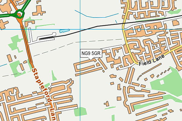 NG9 5GR map - OS VectorMap District (Ordnance Survey)