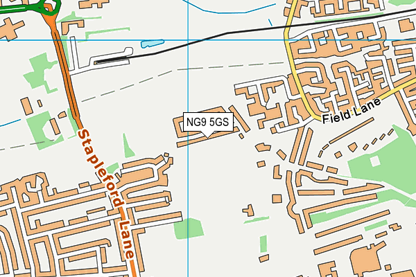 NG9 5GS map - OS VectorMap District (Ordnance Survey)