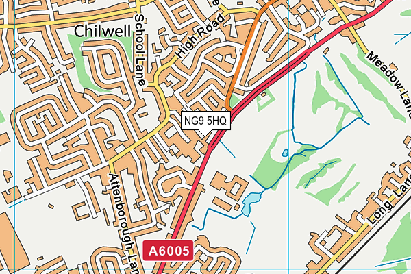 NG9 5HQ map - OS VectorMap District (Ordnance Survey)