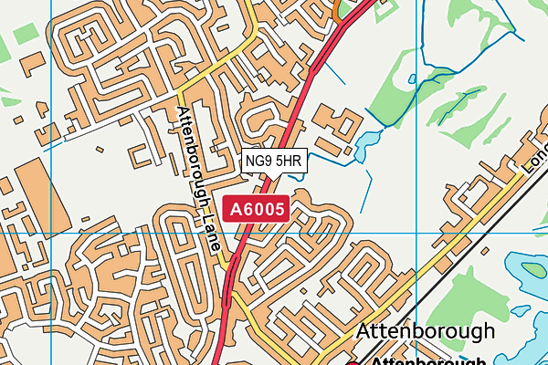 Chilwell Olympia Sports Centre map (NG9 5HR) - OS VectorMap District (Ordnance Survey)