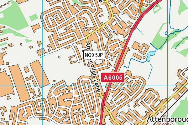 NG9 5JP map - OS VectorMap District (Ordnance Survey)