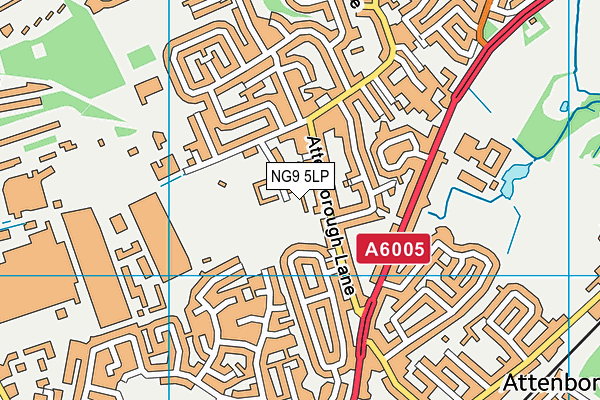 NG9 5LP map - OS VectorMap District (Ordnance Survey)