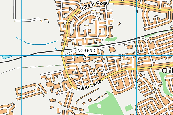 NG9 5ND map - OS VectorMap District (Ordnance Survey)