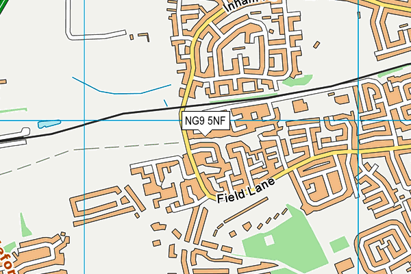 NG9 5NF map - OS VectorMap District (Ordnance Survey)