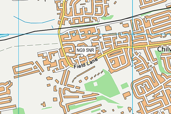 NG9 5NR map - OS VectorMap District (Ordnance Survey)