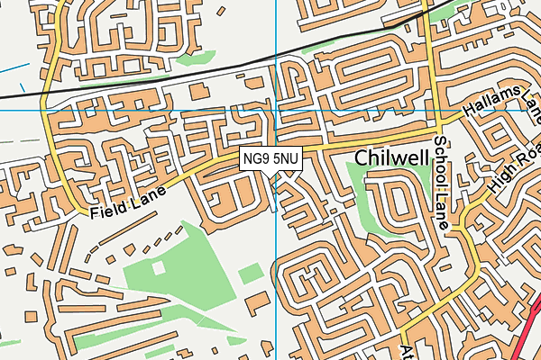 NG9 5NU map - OS VectorMap District (Ordnance Survey)