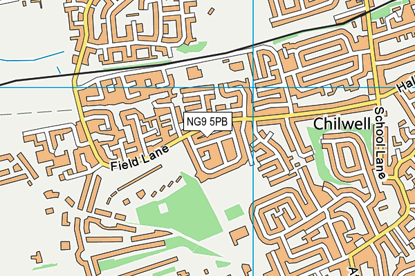 NG9 5PB map - OS VectorMap District (Ordnance Survey)