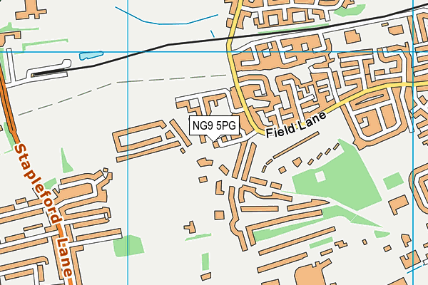 NG9 5PG map - OS VectorMap District (Ordnance Survey)