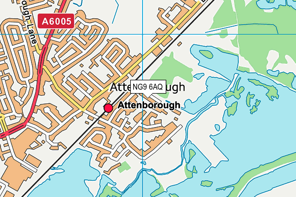 NG9 6AQ map - OS VectorMap District (Ordnance Survey)