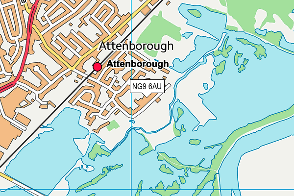 Attenborough Cricket Club map (NG9 6AU) - OS VectorMap District (Ordnance Survey)