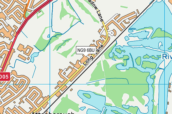 NG9 6BU map - OS VectorMap District (Ordnance Survey)