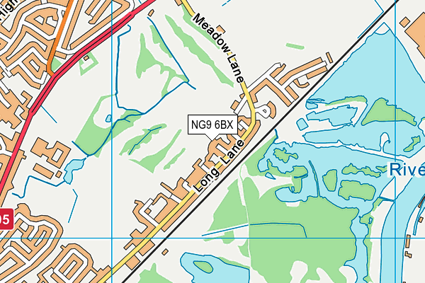 NG9 6BX map - OS VectorMap District (Ordnance Survey)