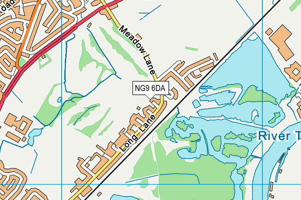 NG9 6DA map - OS VectorMap District (Ordnance Survey)