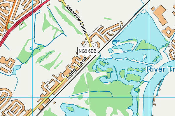 NG9 6DB map - OS VectorMap District (Ordnance Survey)