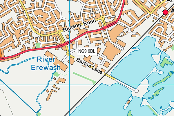 Village Gym (Nottingham) map (NG9 6DL) - OS VectorMap District (Ordnance Survey)