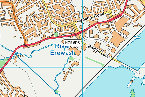 The Gym Group (Nottingham Chilwell) map (NG9 6DS) - OS VectorMap District (Ordnance Survey)