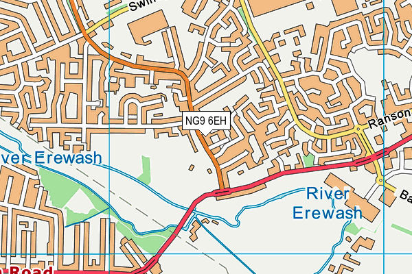 NG9 6EH map - OS VectorMap District (Ordnance Survey)