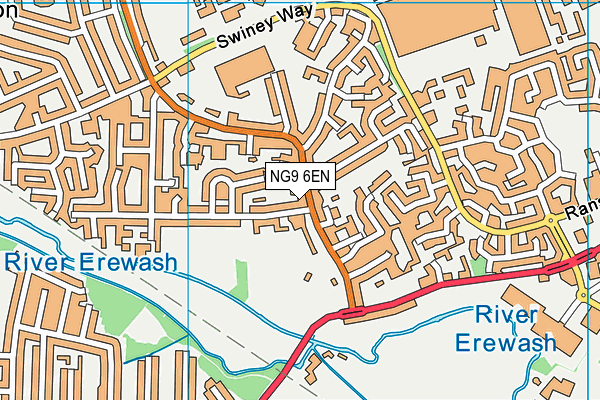 NG9 6EN map - OS VectorMap District (Ordnance Survey)
