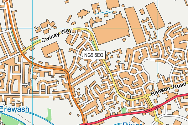 NG9 6EQ map - OS VectorMap District (Ordnance Survey)