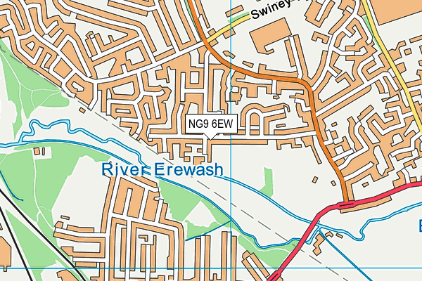 NG9 6EW map - OS VectorMap District (Ordnance Survey)