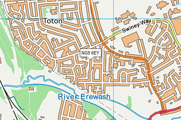 NG9 6EY map - OS VectorMap District (Ordnance Survey)