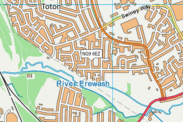 NG9 6EZ map - OS VectorMap District (Ordnance Survey)