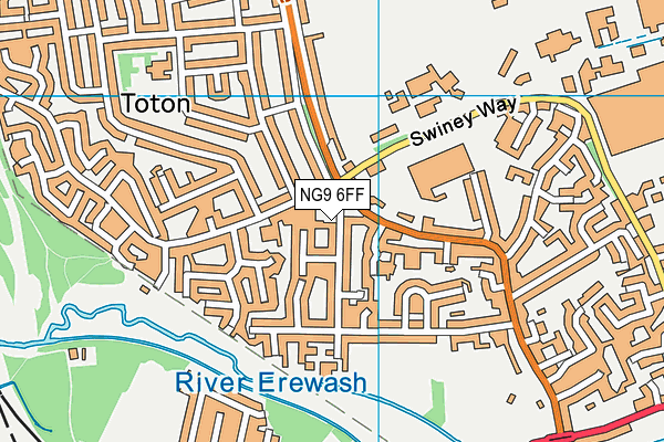 NG9 6FF map - OS VectorMap District (Ordnance Survey)